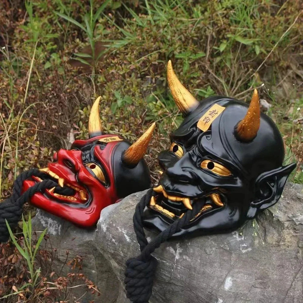 Horror2025 Edition Hannya Mask Resin Demon Cosplay Halloween