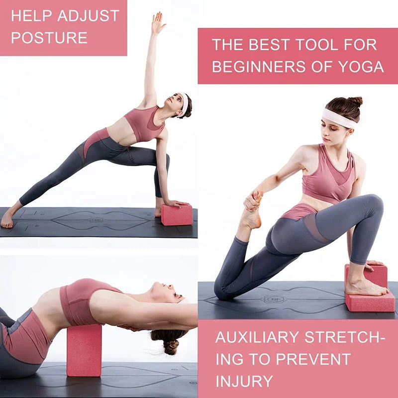 Yoga Fitness Blocks - EVA Pilates Bricks for Household Exercise, Reinforcement Mats & Supplies
