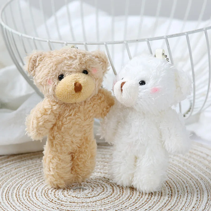 Cute 12cm Plush Rabbit Keychain Doll - Plush Stuffed Animal Keychain Gift for Girls in Blush Pink