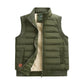 Men's Warm Puffer Vest - Quilted Slim, Lamb Velvet, Winter