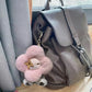 Plush Sunflower Keychain Bag Charm Pink Mini Cozy Gift