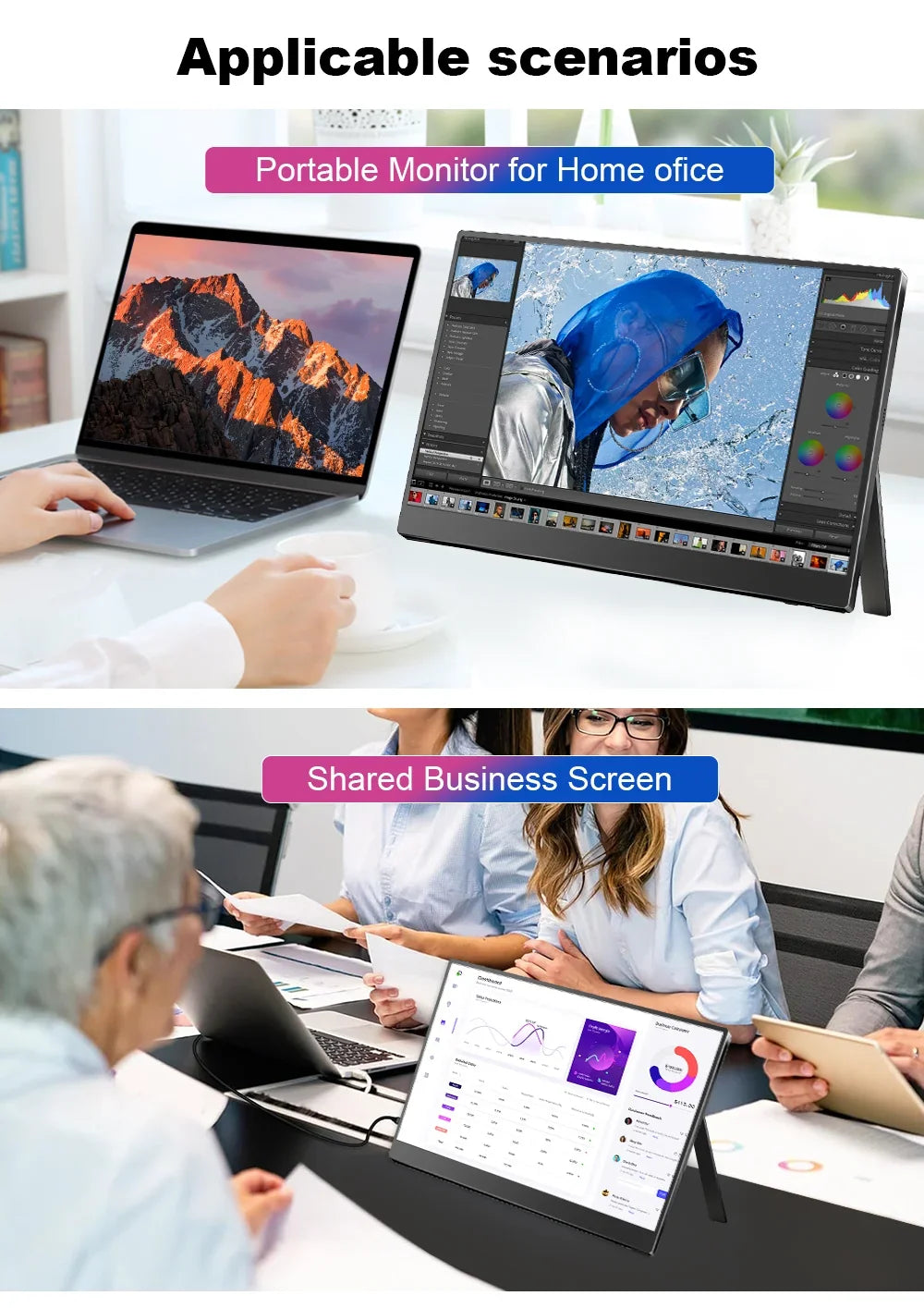 Travel-Friendly 15.6 Inch FHD IPS Gaming Monitor 3ms Speaker