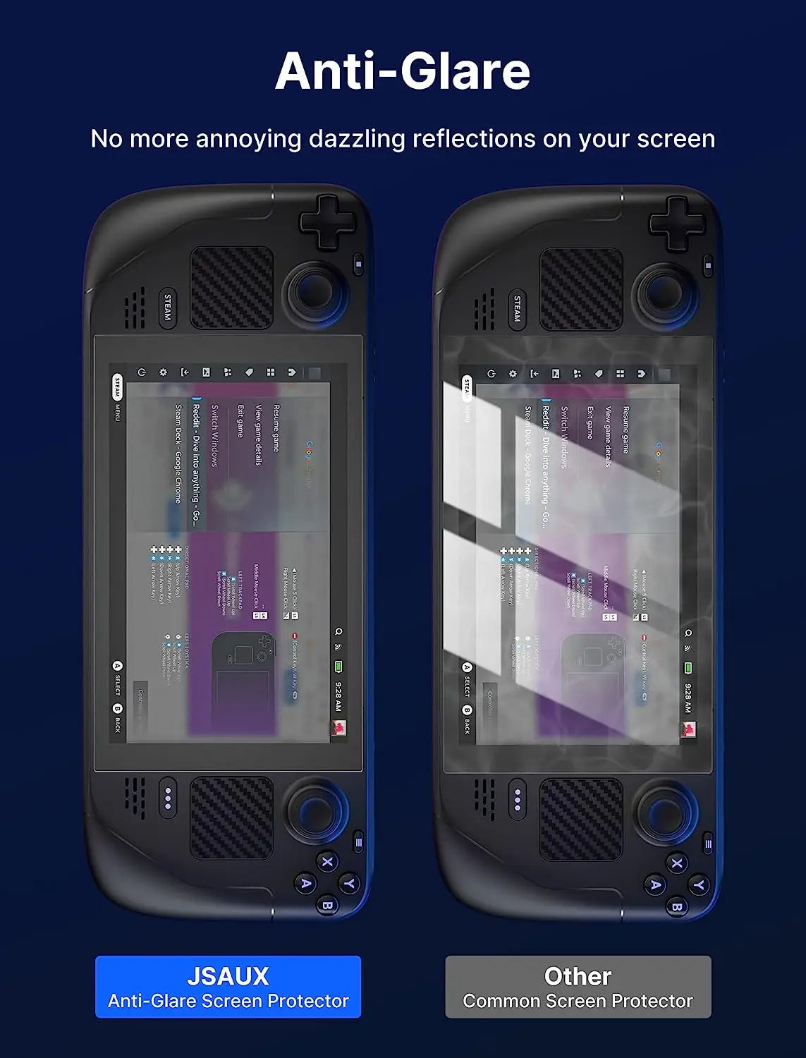 Deck Steam OLED Matte Screen Protector 2Pack Anti Glare Kit