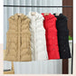 Light Cozy Women Long Puffer Vest - Hooded Down