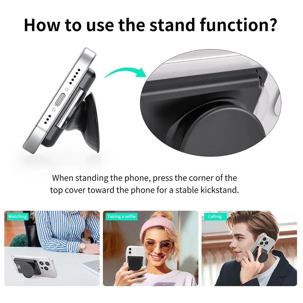 Magnetic2026 Edition Wallet With Expanding Grip For Phones Universal Card Holder Case Anti Scratch And Dustproof Back To School