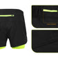 men's Stretchy 2-in-1 running shorts - longer liner, polyester blend, for jogging and gym