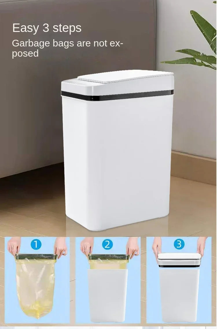 Trash Smart Can Automatic Sensor Bin Touchless Odor Control