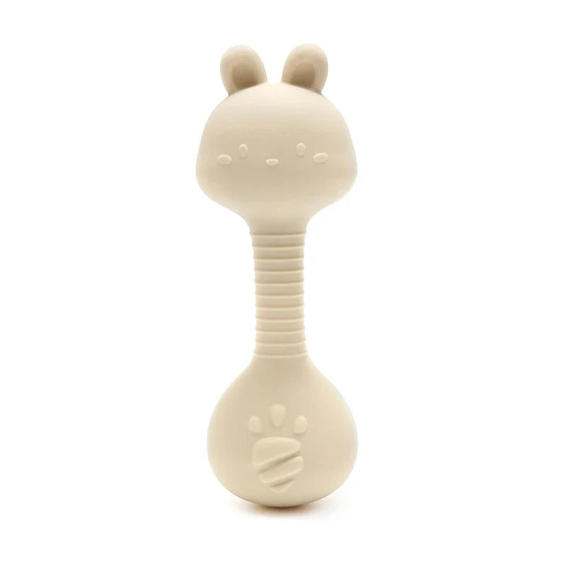 Rabbit Silicone Teether Rattle Newborn Sensory Toys