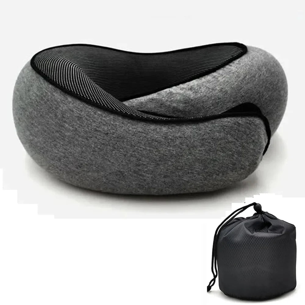 Memory Foam Travel Neck Pillow U Shaped Snail Style Travel-Friendly Comfort-Grip Support For Summer Travel 2026 Cotton Cover