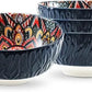 Bohemian Ceramic Bowls Kit Floral Serving Bowls Multi-Use