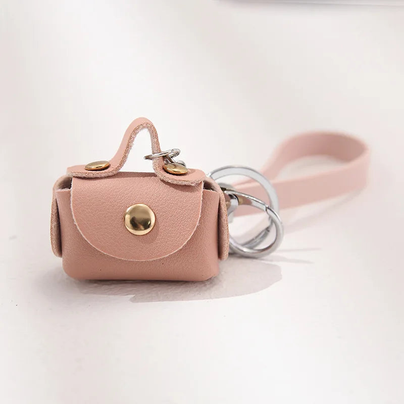 Free 1+1 Birkin Inspired Mini Hand Bag - Cute Leather Bag Charm Keychain & Earphone Case