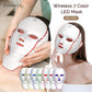 LED Face Mask 7-Color Cordless Photon Therapy Facial Neck Mask Winter 2025 Anti Aging Skin Tightening