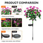 Flower Solar Lights Garden Decor LED Azalea Flowers Outdoor Yard Path Lighting 2026 Holiday Decor Gift Idea