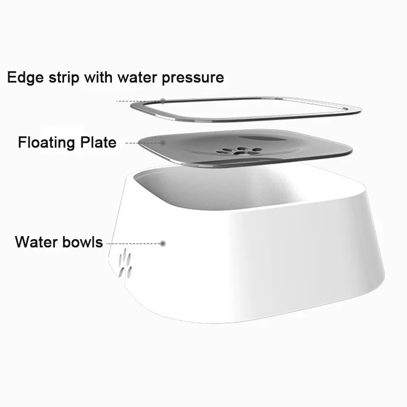 Pet Water Bowl Floating No Splash Dispenser Travel-Friendly Travel Pet Bowl Summer 2025 Spill Proof Hydration