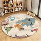Round Fluffy Rug Tassel Nursery Play Mat Cozy Fall 2025 Plush Circle Bedroom Rug Plush Play Surface
