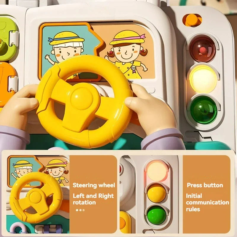 Busy2025 Edition Board 63 In 1 Montessori Sensory Toy Travel Friendly With Music Lights Switches Early Learning Play