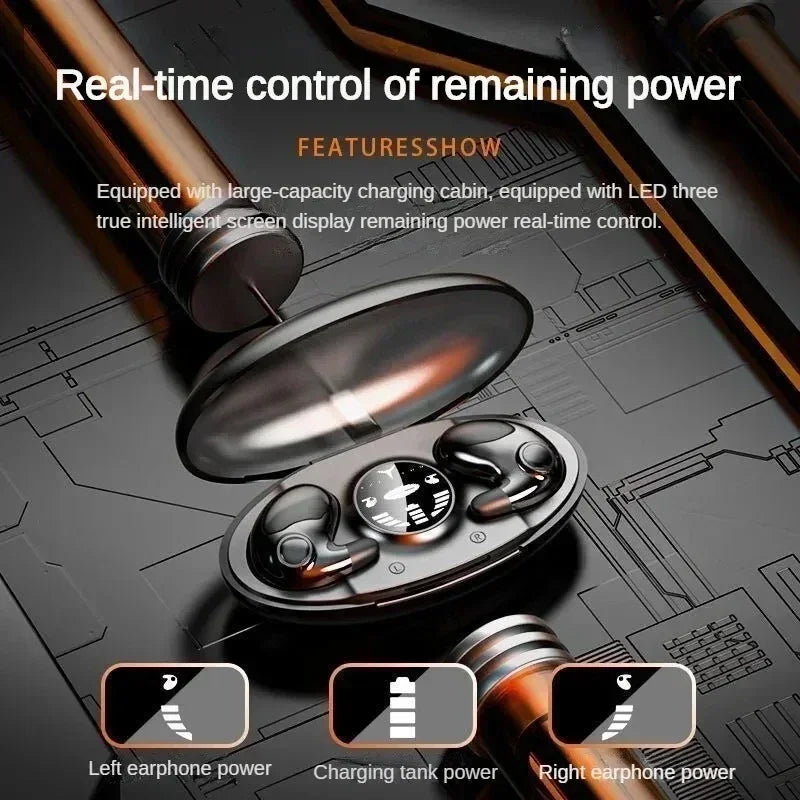 Invisible Sleep Cordless Earphone TWS Bluetooth 5.3 Headphones IPX5 Water-Resistant Sports Earbuds
