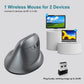 Bluetooth Vertical Comfort-Grip Mouse With OLED Screen
