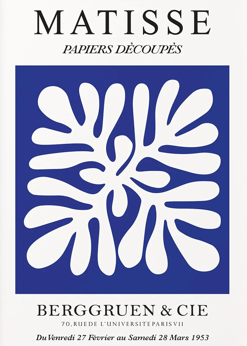 Klein Blue Abstract Canvas Wall Art Vertical Contemporary Print
