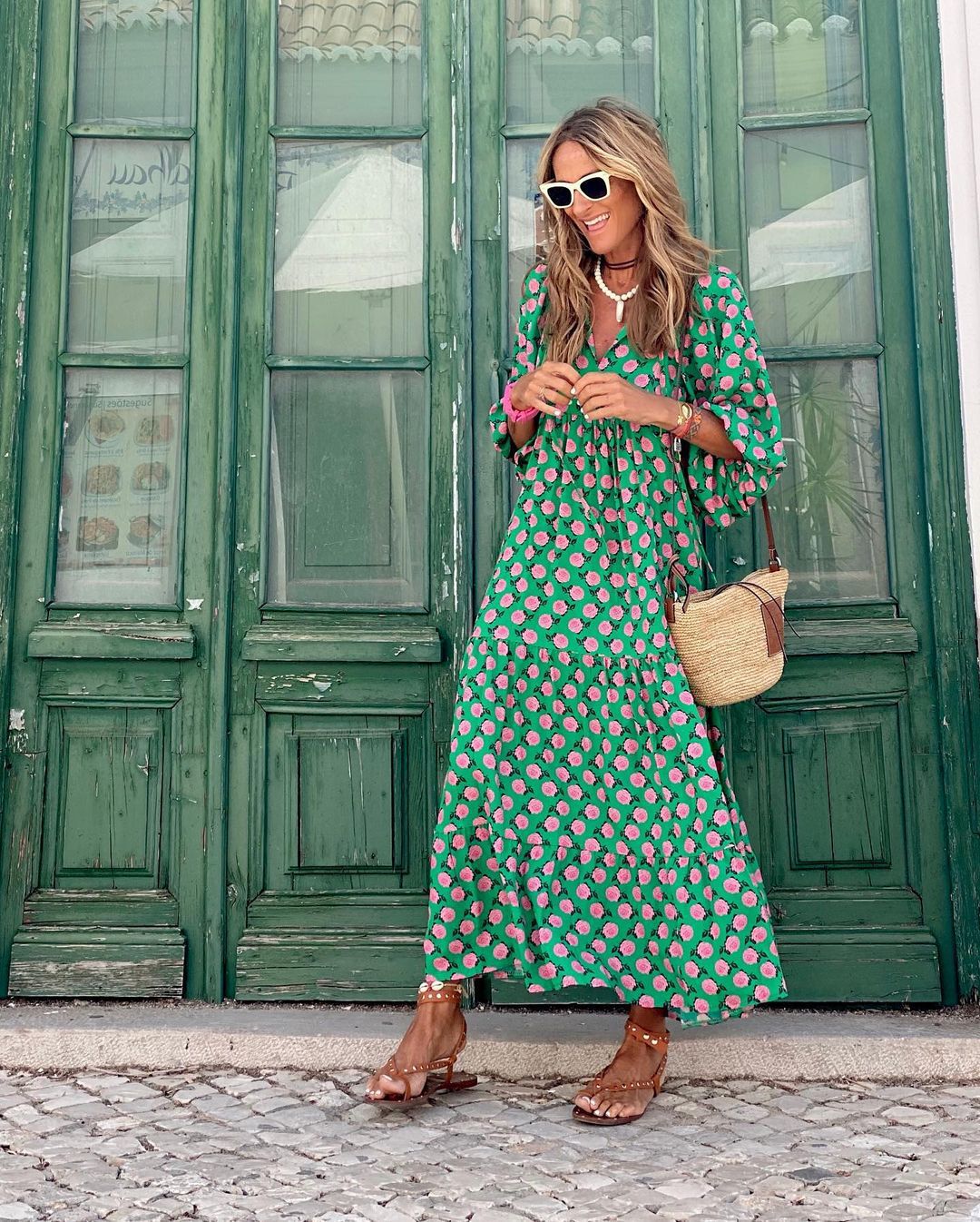 Elegant Long Sleeve Maxi Dress for Women, Flattering Floral Design, Perfect for Formal Events and Special Celebrations-1
