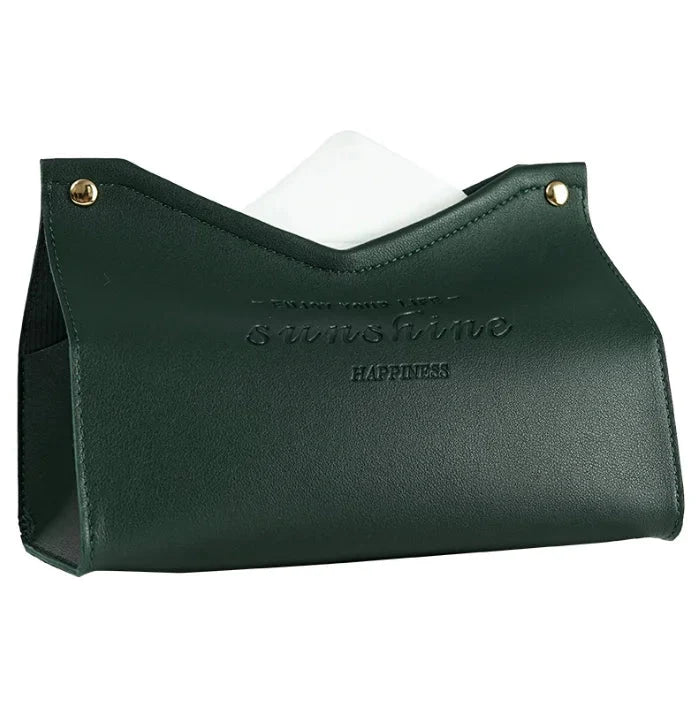 Leather Tissue Box - Scandinavian Car & Household Decor, Large Storage Napkin Holder
