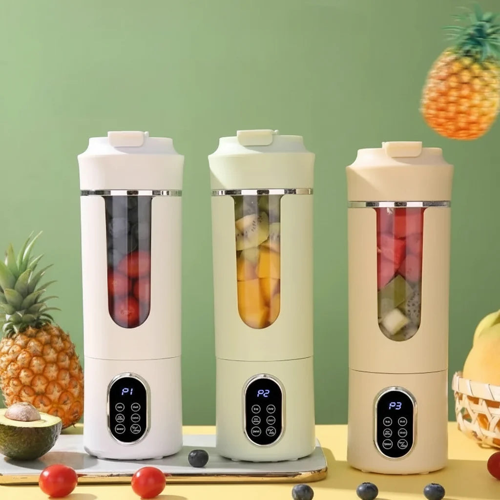 Portable2026 Edition Juicer USB Battery-Powered 530ml Personal Blender 12 Blade Ice Crushing 4 Gears 7.4V Viral Trend