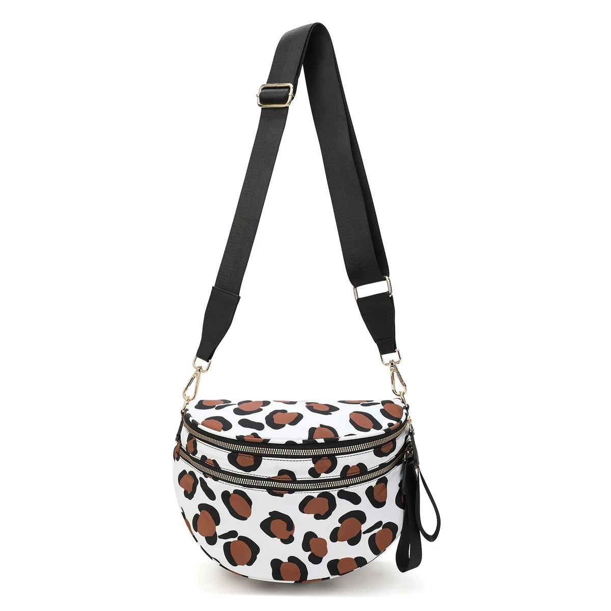 checkered nylon, box shape, travel and daily use – Multi-Use unisex crossbody bum bag
