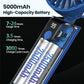 2400mAh/5000mAh Mini Travel-Friendly Fan USB Battery-Powered 3 Speeds, Hand-Held Pocket Fan with Lanyard & Base, Foldable Desk Fan