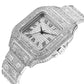 Watch Gold Rhinestone Bracelet Unisex Wristwatch Holiday 2025 Sparkling Quartz Statement Gift