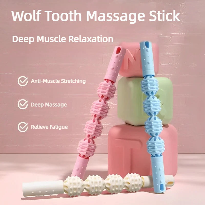 Tooth Wolf Fitness Equipment Massage Stick - Deep Tissue Roller for Full Body Relaxation