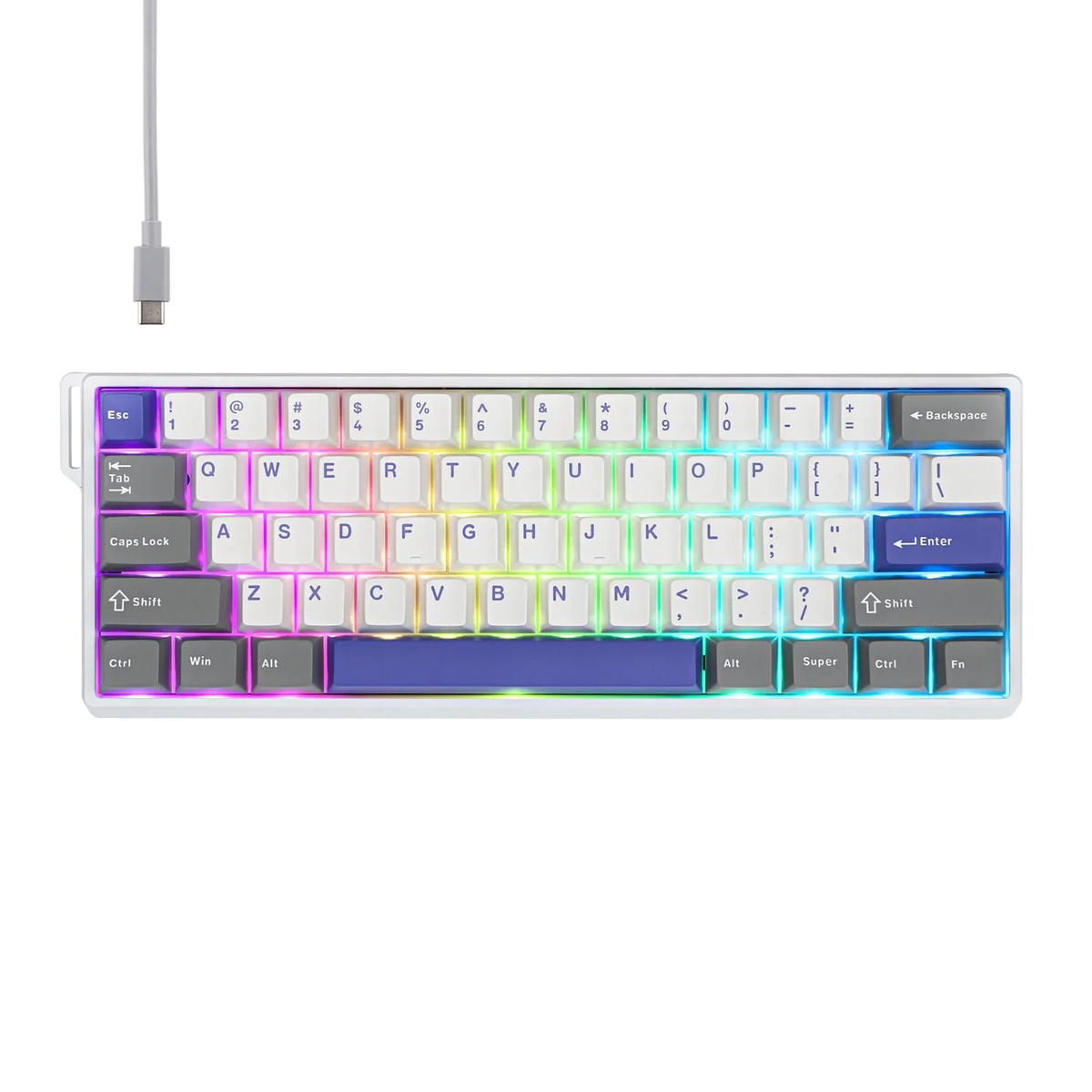 60 Mechanical Percent Hot Swap Keyboard Aluminum RGB Hall