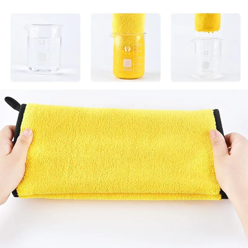 Absorbent Fast Drying Pet Towels for Dogs & Cats - Plush Fiber Bathrobe & Cleaning Mat