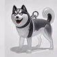 Hair Dog Keepsake Keychain Pendant Clear Resin Charm