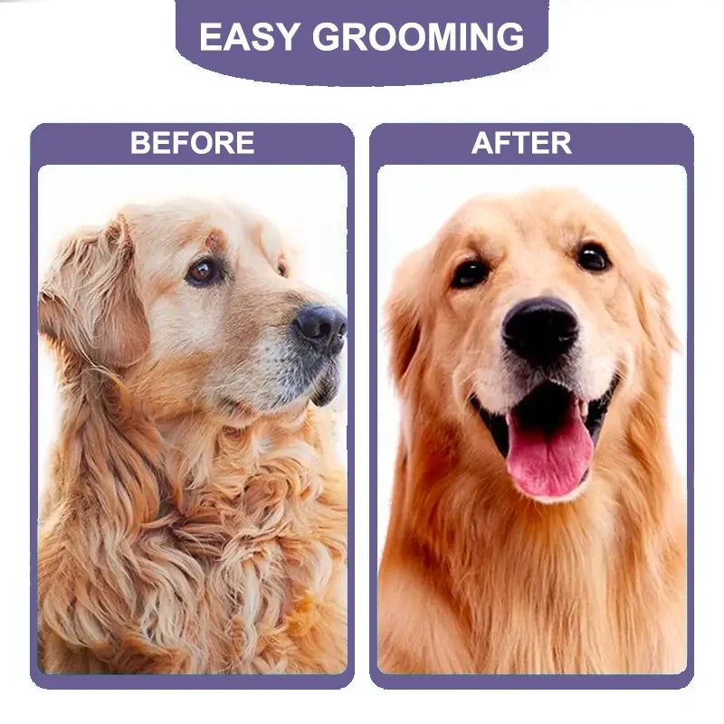 Stainless Steel Pet Grooming Brush - Anti-Lice Comb for Dogs & Cats, Hair Maintenance Supplies