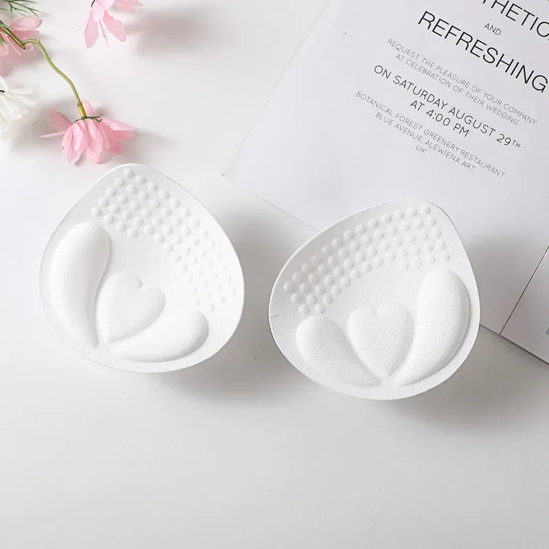 Breathable Women's Bra Pads - 3D Push-Up, Multi-Use Sponge Padding, For Swimsuits