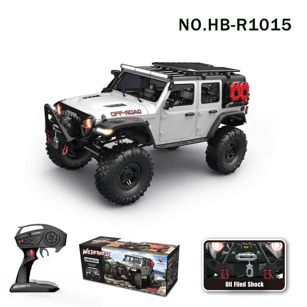 Car RC 4WD Off-Road Rock Crawler LED Lights 2.4G Proportional Control USB Charging Fall 2025 Gift Idea