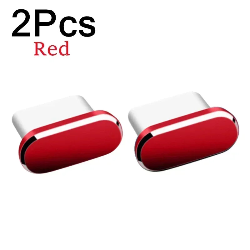 Type-C Metal Charging Port Dust Plugs - 2Pcs iPhone Accessories, Dust & Liquid Protection