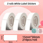 3 Rolls Water-Resistant Label Paper Printer Stickers, Anti-Oil Tear-Resistant Price Tags, Scratch-Resistant 15x30mm