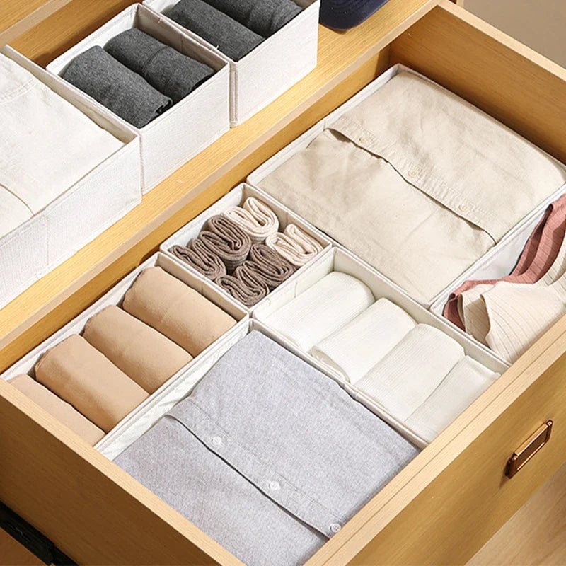 Foldable Bra and Underwear Organizer - Household Organizers for Socks, Pants & Drawer Storage