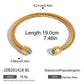 Gold Plated Stainless Steel Stackable Bracelet Kit Cuff Jewelry For Elegant Layering Spring 2026 Gift