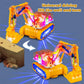 Mechanical Gear Excavator Toy with LED Lights & Music - Educational Motor-Driven Digger for Toddlers