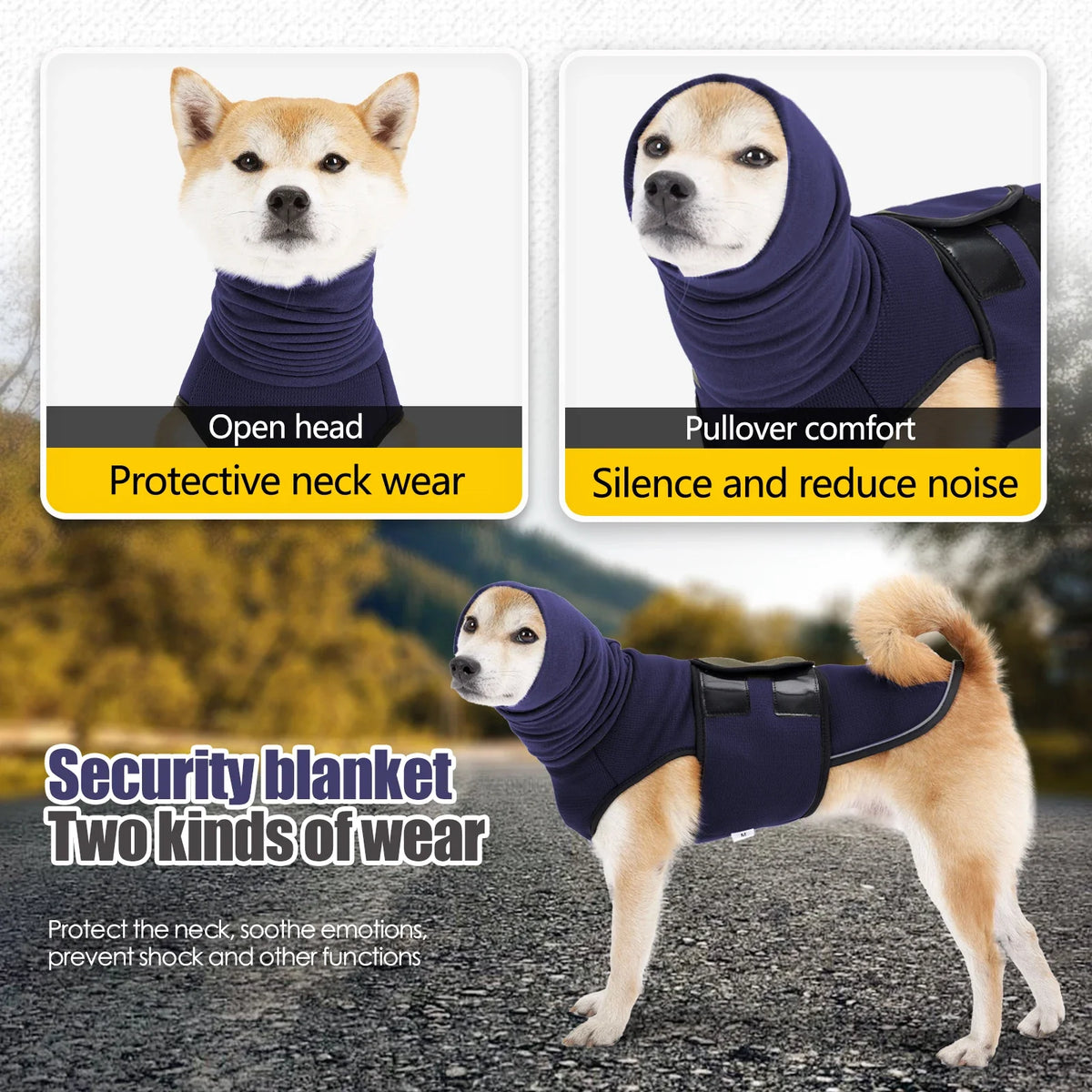 Anxiety Dog Vest Calming Coat TikTok Viral All Seasons Thunder and Fireworks Relief For Pets