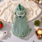 Dinosaur Baby Halloween Romper Plush Hooded Sleeveless