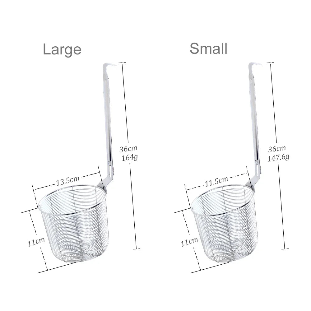 Multi-Use Kitchen Strainer for Noodles and Dumplings, Viral 2026 Trend – Stainless Steel Frying Basket Mesh Colander
