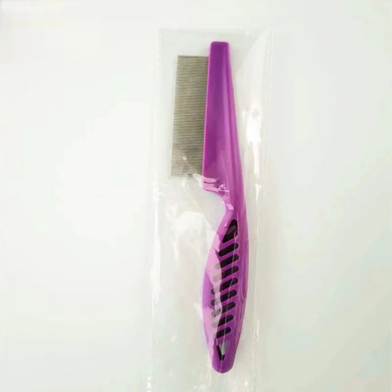 Stainless Steel Pet Grooming Comb - Flea & Shedding Brush for Cats & Dogs, Massage Device
