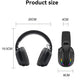 Gaming Headset Bluetooth 5.4 Cordless RGB Low Latency