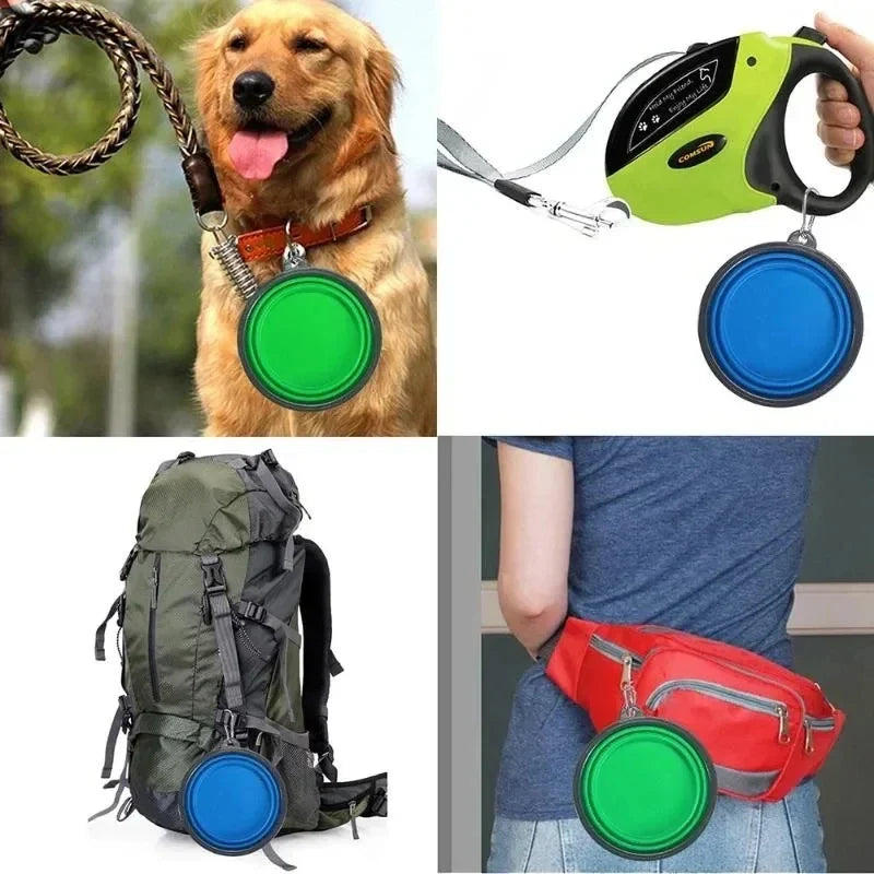350ml Pet Folding Bowl - Travel-Friendly Dog & Cat Food Water Bowl