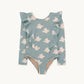 Light unisex one-piece swimsuit - casual cut, nylon, beach & pool wear for kids