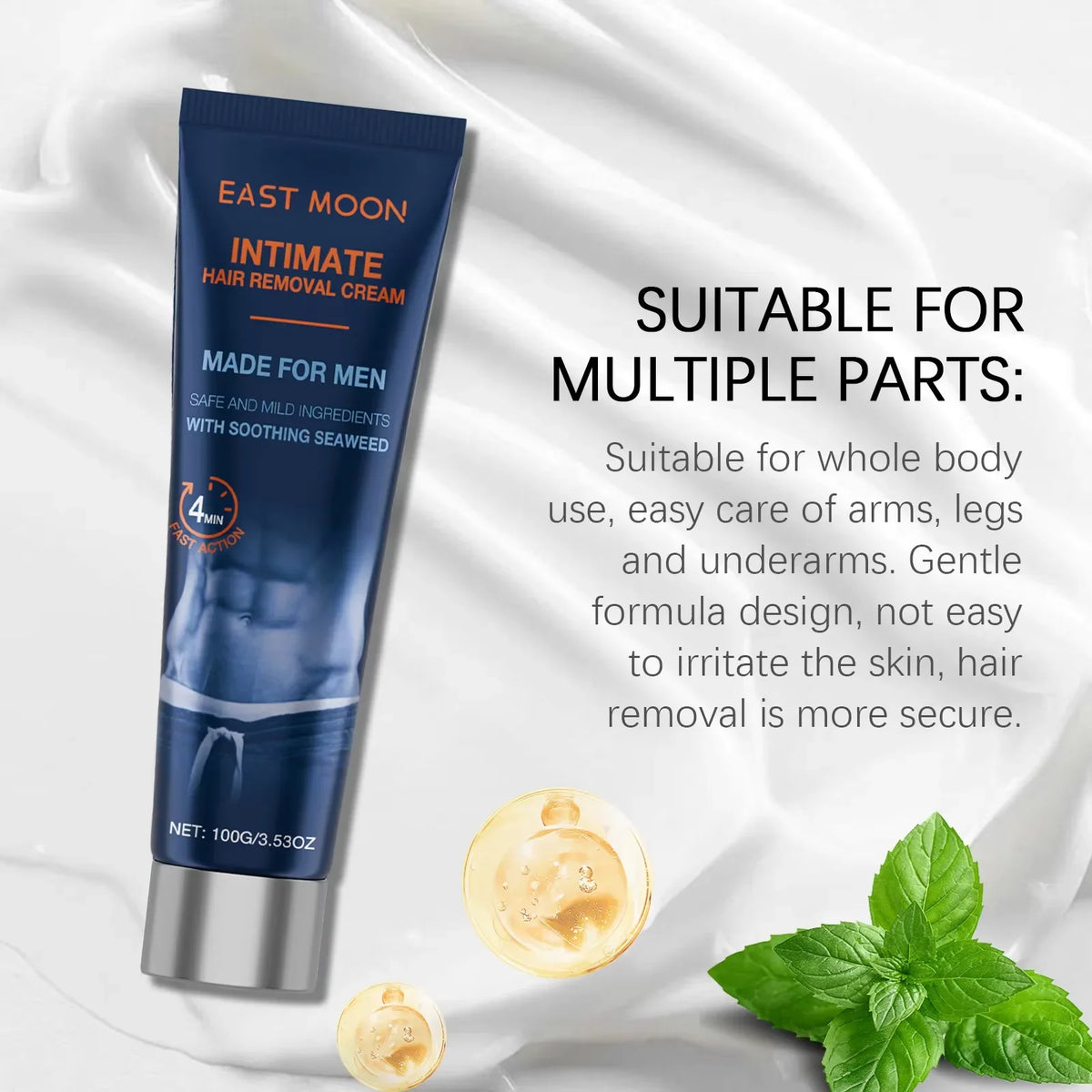 Hair2026 Edition Removal Cream 100g Intimate Areas Painless Non Irritating Beard Removal Grooming Trend