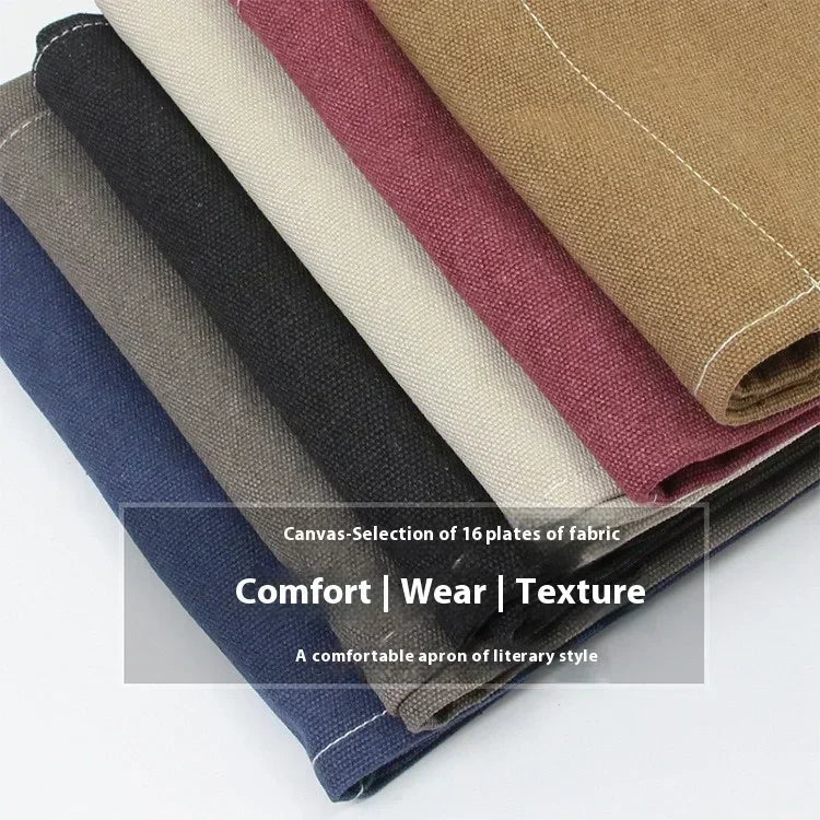 Canvas Apron Flexible Crossback Work Apron For Kitchen Chef Restaurant Cafe Fall 2025 Sturdy Pockets